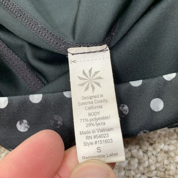 Athleta Crystal Chaturanga Small Polka Dot Leggings 27" Inseam Stretch 19-16 - Picture 4 of 7